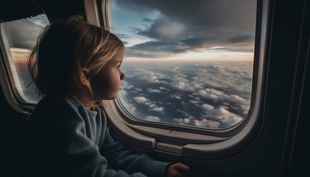 passagem aérea criança de colo